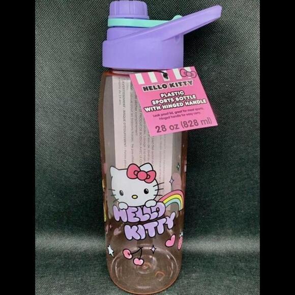 Hello Kitty Plastic Sports Bottle with Hinged Handle 28oz - Picture 1 of 3